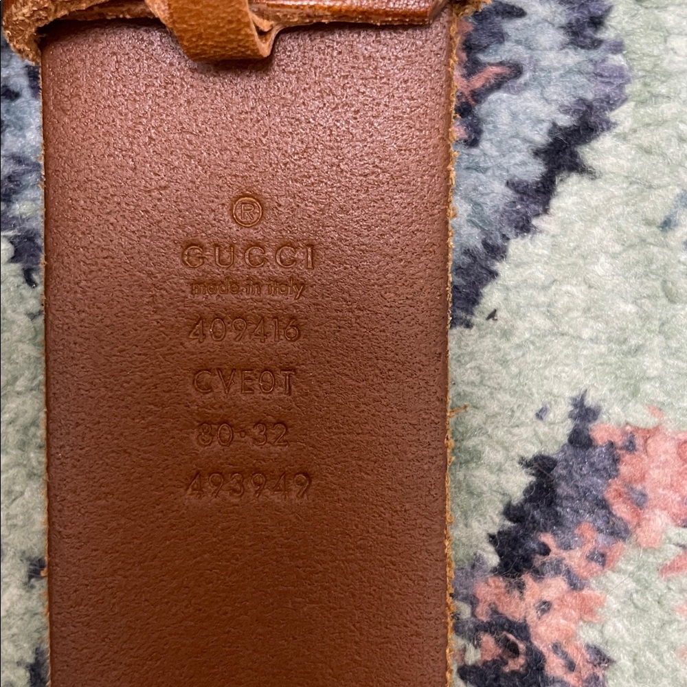 Gucci GG Marmont Wide Belt in Brown Leather with Gold Logo Hardware 80/26/4 - Picture 5 of 8